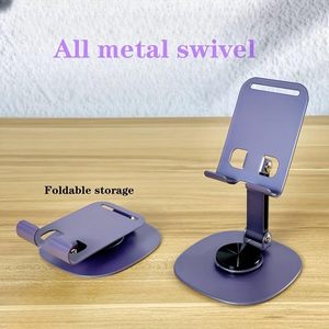 Support de téléphone portable pliable en métal portable à rotation 360°, support de tablette de bureau, support de téléphone en métal - Product Image 3
