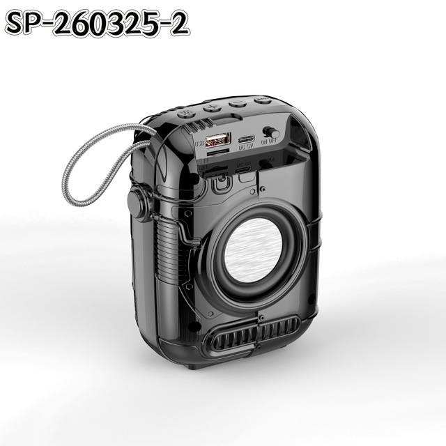 SP-260325 Mini Bluetooth Speaker, Portable Wireless Speaker with RGB Light, TF USB FM for Outdoor