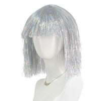 Mousseline de soie courte et droite, multicolore, argentée et dorée, scintillante, pour fêtes, festivals, carnavals, soirées disco, masques, et événements transfrontaliers, style cheerleader