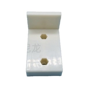322323 Mc Nylon Right Angle Pad <b>Block</b> 100x50 White <b>Plastic</b> Fixing Component For Linear Guide - Product Image 4