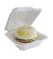 Contenants alimentaires jetables en bagasse empilables classiques et peu encombrants pour cuisines, événements et plats à emporter