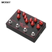 Mosky RED FOX 4-en-1 Pédale d'effets pour guitare électrique Plastique Chorus Delay Overdrive Loop Unit True Bypass Consumer Electronics