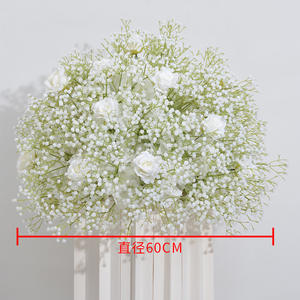 Grande boule de fleurs artificielles roses blanches de 60cm pour mariage centres de table pour décoration de mariage - Product Image 6