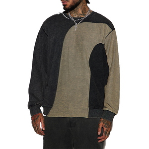 Sweat-shirt pour homme oversize en coton éponge français épais, couleur bicolore, design réversible OEM - Product Image 5