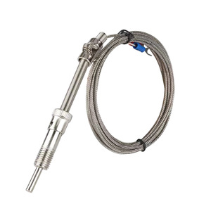 Sonde de contrôle de température avec fil blindé, thermocouple à ressort (type K) et capteur de température PT100 (type E) - Product Image 1