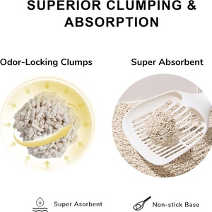 Litière pour chat en fibres de soja biodégradable, naturelle, à base de tofu, 9,9 % sans poussière, agglomération rapide, hautement absorbante, jetable dans les toilettes - Product Image 4