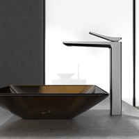 Robinet de lavabo en cuivre massif, style nordique, noir, simple, eau chaude et froide, carré, blanc, salle de bain, lavabo
