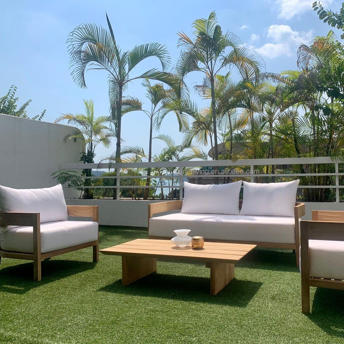 garden sets space saving outdoor furniture luxury new design teak wood sofa