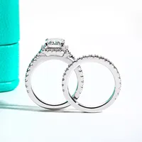 Bague en argent sterling 925 avec diamant moissanite, design moderne, pour maman, plaquée or véritable 18 carats, brevet MST, par MuShan Designer Jewelry