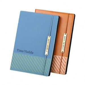 Custom A5 Coil American Hardcover Notebook Business Bandage New Simple Side Printed Sewing Binding Paper Cover Diary <b>Journals</b> - Product Image 1