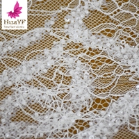 2023 dentelle blanche brodée paillettes perlées robe de mariée en gros français cils dentelle HY2132