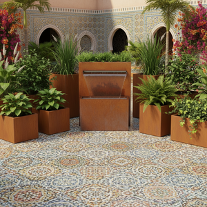 Jardinière en acier <span class=keywords><strong>Corten</strong></span> pour décoration artistique, grande jardinière extérieure, pot de fleurs pour parc et jardin, ornement sur mesure, style européen moderne, facile à installer - Product Image 3