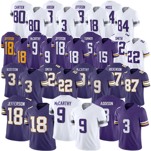 Nouveau maillot de football du Minnesota 2026 # Maillot américain brodé Justin Jefferson T.<span class=keywords><strong>J</strong></span>. Hockenson <span class=keywords><strong>J</strong></span>.<span class=keywords><strong>J</strong></span>. McCarthy Andrew Van Ginkel - Product Image 1