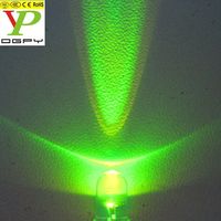 LED ronde super lumineuse à trou traversant, diode LED verte ronde de 5 mm, 10000-15000 mcd, avec longues pattes, lentille transparente, 1000 pièces par sac