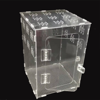 Boîte d'alimentation en plexiglas transparent pour animaux de compagnie, cage en plastique pour élever des reptiles en acrylique