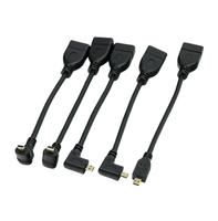 Kabel Adaptor HDTV Micro Sudut 90 Derajat 4K Gold Plated, Male ke HDTV Female, 15cm, Kabel Micro HD Male ke HD Female