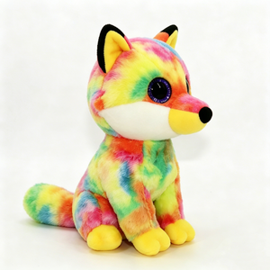 Personaliza un peluche de zorro multicolor, peluche de zorro arcoíris brillante, peluche de zorro arcoíris pastel, peluche de zorro arcoíris. - Product Image 2
