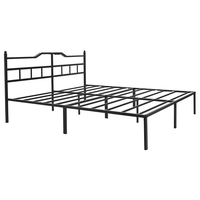 Cadre de lit de luxe traditionnel extensible et pliable avec tête de lit de rangement, disponible en tailles double, twin, king et queen, idéal pour appartement