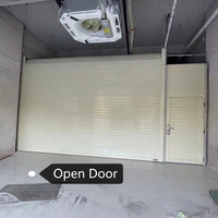 Porte de garage automatique à enroulement en aluminium à panneaux plats sur mesure pour villa, maison, commerce, magasin, certifiée CE