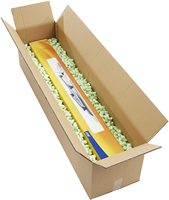 Boîtes d'expédition industrielles personnalisées Long carton ondulé tapis tapis footcloth emballage unique papier stratifié UV mat