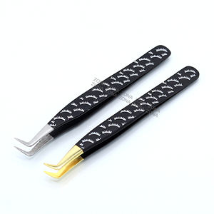 Pinzas de extensiones de pestañas híbridas con etiqueta personalizada profesional Aplicador de aislamiento de acero inoxidable Pinzas de pestañas de volumen de Punta puntiaguda - Product Image 6