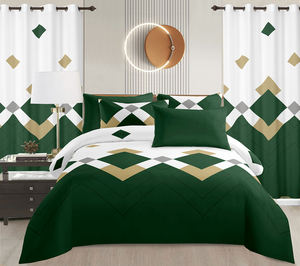 Juego de Ropa de Cama Desechable de 8 Piezas, Tamaño King, Microfibra, 300 Hilos, Sábanas con Cortinas a Juego, Transpirable, Sin Arrugas, Gran Venta - Product Image 1