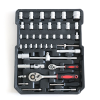 187 pièces ensemble d'outils ménagers de réparation automatique boîte à outils boîte à outils dans un boîtier de chariot en aluminium