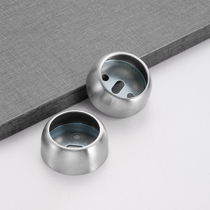 Brida esférica de acero inoxidable pulida circular para tubos redondos, ajuste universal - Product Image 2