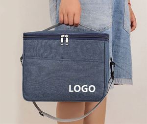 Soft Cooler and <b>Lunch</b> <b>Box</b> <b>Insulated</b> Travel Bag With Zipper Shoulder Strap Reusable Grocery Bags for Hot Cold Food Gift - Product Image 1