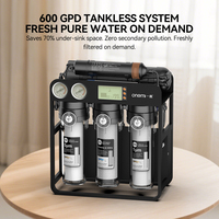 Sistema de Ósmosis Inversa Alcalina de 6 Etapas OEM/ODM de 600 GPD, Sistema de Filtro de Agua sin Tanque Debajo del Fregadero con Monitor de TDS, Máquina de Ósmosis Inversa