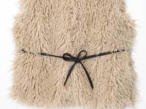 कार एंड ट जा 2025 शरद ऋतु और सर्दियों के नए आगमन बेल्ट राउंड गर्दन आस्तीन रहित पुराने मनी स्टाइल फैशन फुरी बनियान 1303277 - Product Image 6