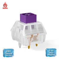 Vente en gros de claviers tactiles Crystal Royal Purple Switch 5 broches, résistants à la poussière et à l'eau (IP56), entièrement transparents