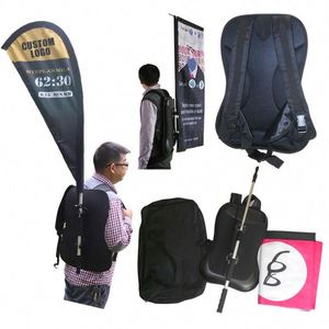 Custom Outdoor Advertising Polyester Portable Sport Backpack Flag Walking <b>Cheap</b> Custom Backpack Flag - Product Image 1