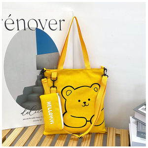 Sac Tendance 2024 borsa di tela con astuccio per gli studenti per make up lezioni a tracolla borsa a tracolla da donna - Product Image 6