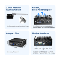 Intel N100 N150 Mini PC Industri Tanpa Kipas Windows 10 11 Linux Server AI Mini PC Tangguh Port RS485 Com GPIO 9~36V DC in