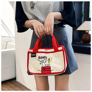 Lonchera Portátil de Gran Capacidad con Diseño de <span class=keywords><strong>Snoopy</strong></span>, Bolsa de Lona con Cierre, Multifuncional para Niños, Regalo - Product Image 5