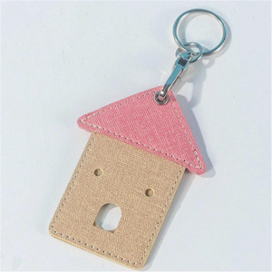 Porte-cartes en cuir PU en forme de maison mignonne avec porte-clés, élégant protège-badge d'identité pour femmes et hommes, idéal pour les voyages, l'usage quotidien et comme cadeau - Product Image 5