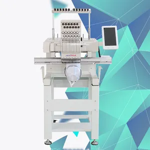 2022 Single Head Computerized Embroidery Machine Customized Hat T-shirt Garment Logo Apparel Machinery For Sale