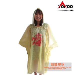 Promotional Impermeable Emergency PEVA Regen <b>Poncho</b> Lightweight <b>Poncho</b> Raincoat for European Market - Product Image 3