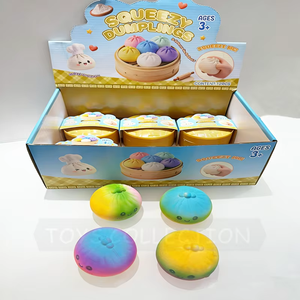 Juguete Antiestrés Rainbow Baozi - Juguete Sensorial de TPR Suave con Forma de Dumpling para Niños de 5 a 7 Años, Regalo Personalizable para Aliviar el Estrés y Recuerdos para Fiestas - Product Image 1