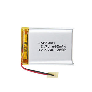 Baterai Lipo isi ulang 603040 V <span class=keywords><strong>3</strong></span>.7 mAh, baterai polimer litium Li-ion 600 - Product Image 1