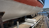 Kain Fiberglass E-glass Pabrik Shengyuan, Kustom Tahan Api Bebas Alkali, Tenun Polos 200g/m untuk Perahu GRP