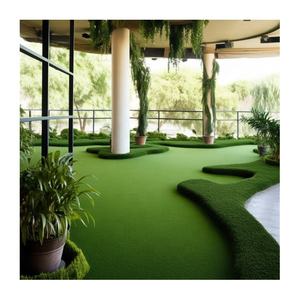 Herbe artificielle réaliste à faible <span class=keywords><strong>entretien</strong></span> et résistante à l'usure pour <span class=keywords><strong>pelouse</strong></span>, <span class=keywords><strong>rouleau</strong></span> d'herbe imperméable vert 10ft X 20ft pour toit - Product Image 4