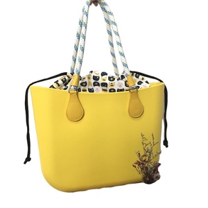 2023 O <strong>Italy</strong> Fashion Handbag Silicone Tote Bag DIY Match <strong>Leather</strong> Handle Inner Women Bag - Product Image 6