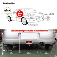 Radar de stationnement sans fil pour voiture avec affichage LED, capteur de stationnement LED Parktronic