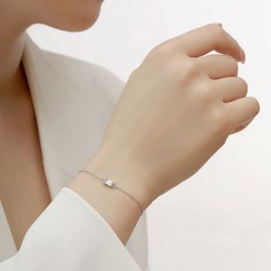 Pulseras de Cadena de Oro de 18K Dylam para Mujer, Pulseras de Plata S925 con Zirconia Rectangular 5A para Mujer - Product Image 2