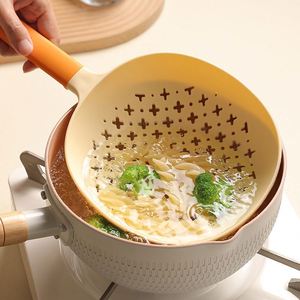 <span class=keywords><strong>Passoire</strong></span> à long manche de qualité alimentaire pour la cuisine, résistante aux hautes températures, pour les nouilles - Product Image 2