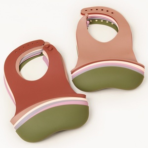Silicone Baby Bib <b>Waterproof</b> Adjustable Neck Toddler Kids Mealtime <b>Apron</b> Design 112 Custom Logo Wholesale - Product Image 1