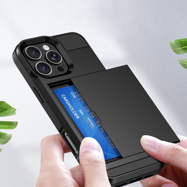 Card Holder Case for iPhone 16 Pro Max Cover for IPhone16 15 14 13 16E LM074