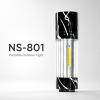 Lampe torche LED rechargeable USB Type-C étanche IP55 avec laser, construction en ABS et aluminium, lumière puissante pour le camping